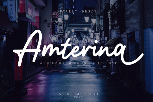 Amterina: A Dazzling Script Font for Editorial Design
