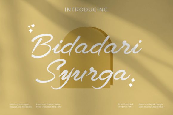Bidadari Syurga Script Font for Warm, Memorable Branding