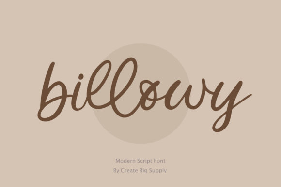 Billowy: A Delicate Script Font for Elegant Editorial Design