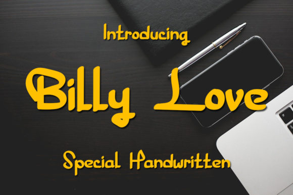Billy Love Script Font for Handmade Creatives
