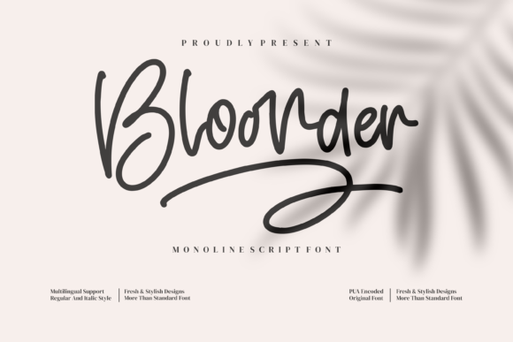 Bloonder: Elegant Script Font for Digital Branding