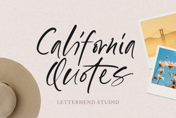 California Quotes Script Font for Elegant Editorial Design