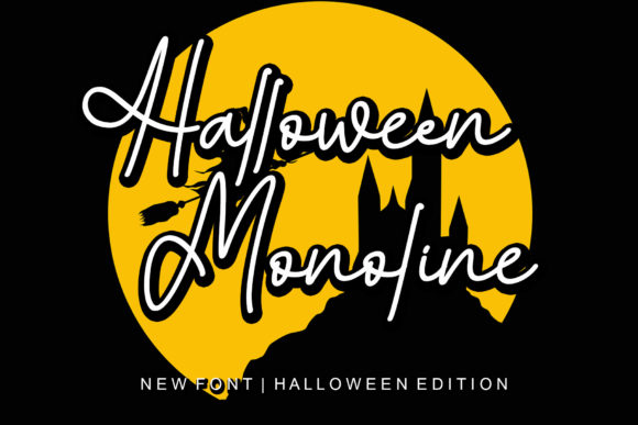 Halloween Monoline: A Vintage Script Font for Editorial Grace