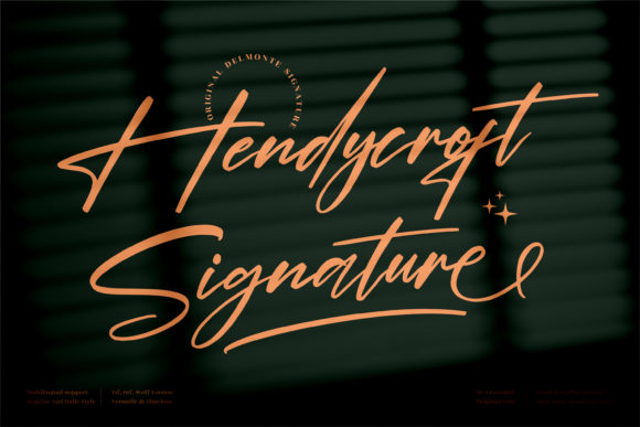 Hendycroft Signature: A Playful Script Font for Creative Web Brands
