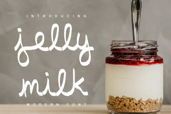 Jelly Milk Script Font for Editorial Design