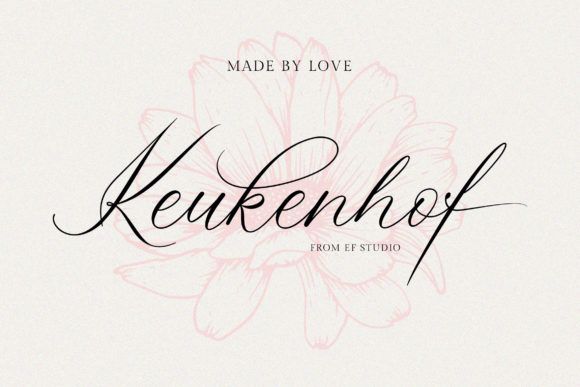 Keukenhof Font: A Graceful Script Handwritten Typeface for Makers