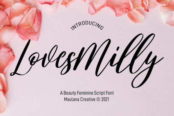 Lovesmilly Feminine Script Font for Elegant Branding