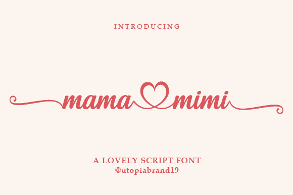 Mama Mimi Script Font for Handmade Creatives