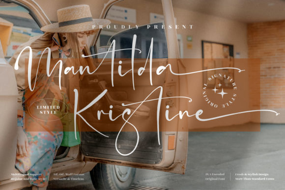 Mantilda Kristine Script Font for Handmade Creators