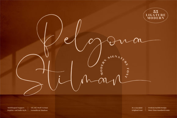 Pelgona Stilman: A Refined Script Font for Elegant Branding