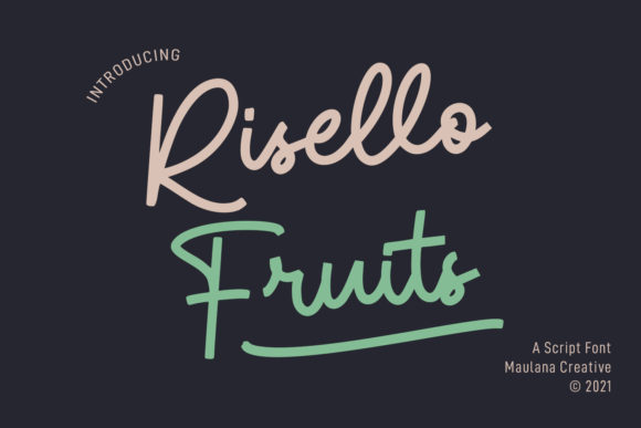 Risello Fruits: Elegant Script Handwritten Font for Designers