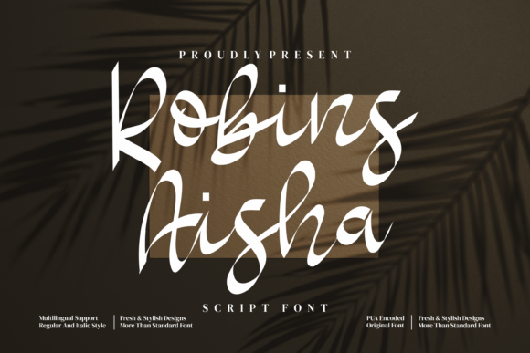 Robins Aisha: A Sophisticated Script Font for Small Business Branding
