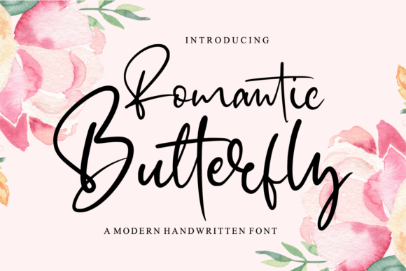 Romantic Butterfly Script Font for Small Business Branding