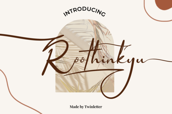 Roothinkyu Script Font for Creative Editorial Design
