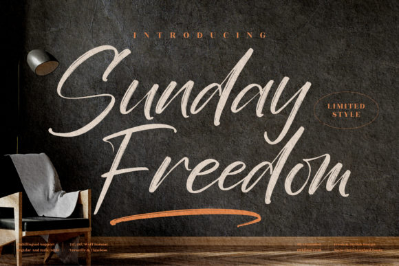 Sunday Freedom Script Font for Elegant Editorial Design