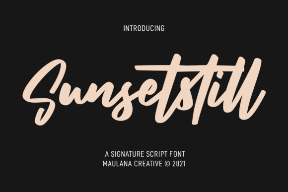 Sunsetstill Script Font for Handmade Creators