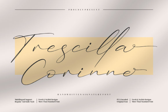 Trescilla Corinne: A Sweet, Whimsical Script Font for Small Business Branding