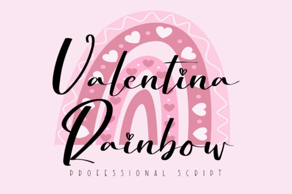 Valentina Rainbow Script Font for Creative Branding