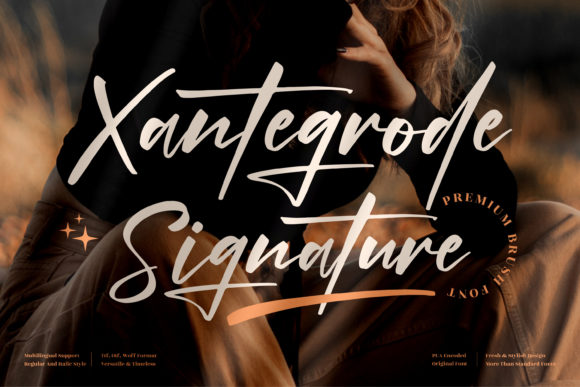 Xantegrode Signature: An Elegant Script Font for Editorial Design