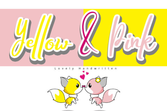 Yellow Pink Script Font for Elegant Digital Branding